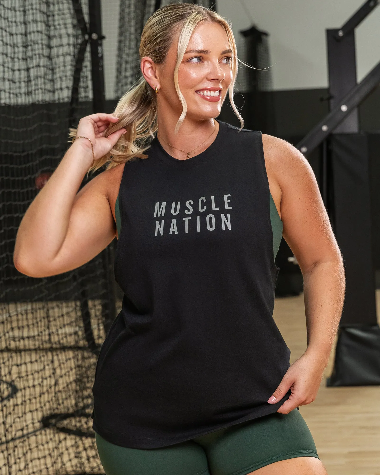 Essential Training Tank - Black sold by Muscle Nation