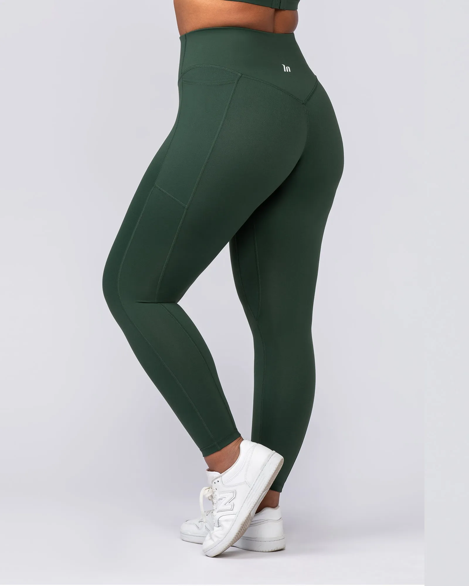 Agility Pocket Ankle Length Leggings - Forest Green sold by Muscle Nation product image thumbnail 4