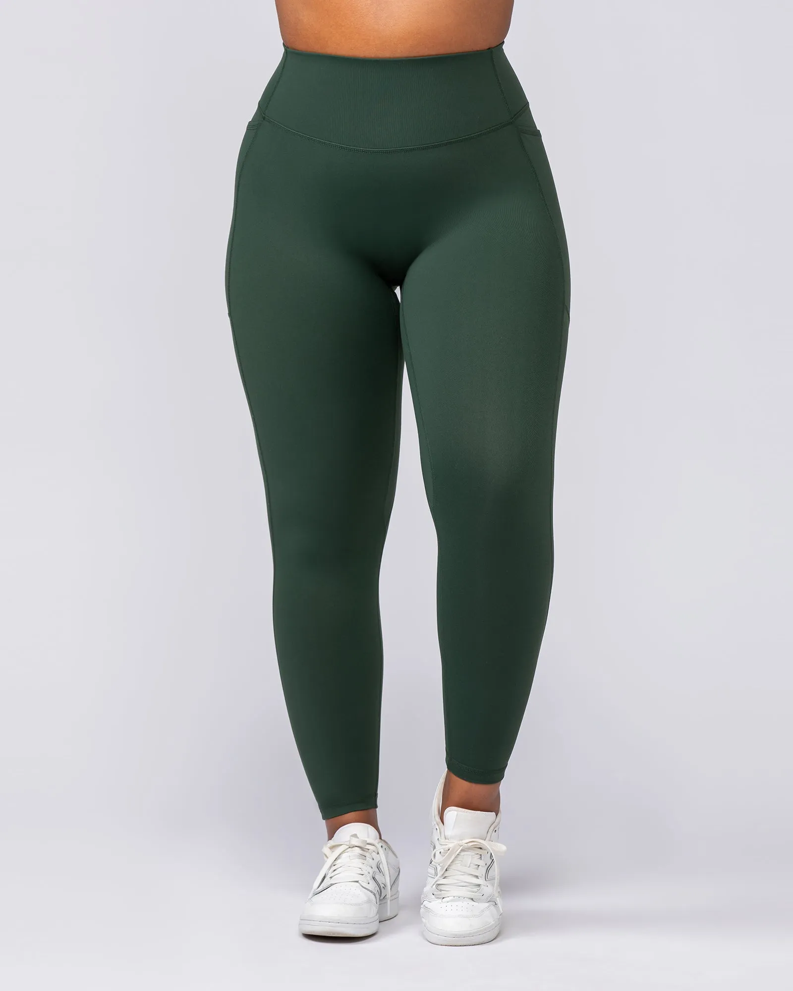 Agility Pocket Ankle Length Leggings - Forest Green sold by Muscle Nation product image thumbnail 2
