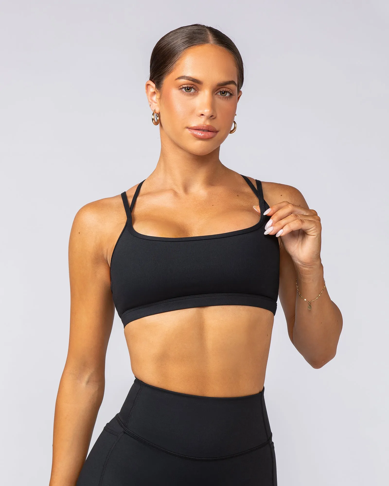 Pace It Bra - Black / Black sold by Muscle Nation