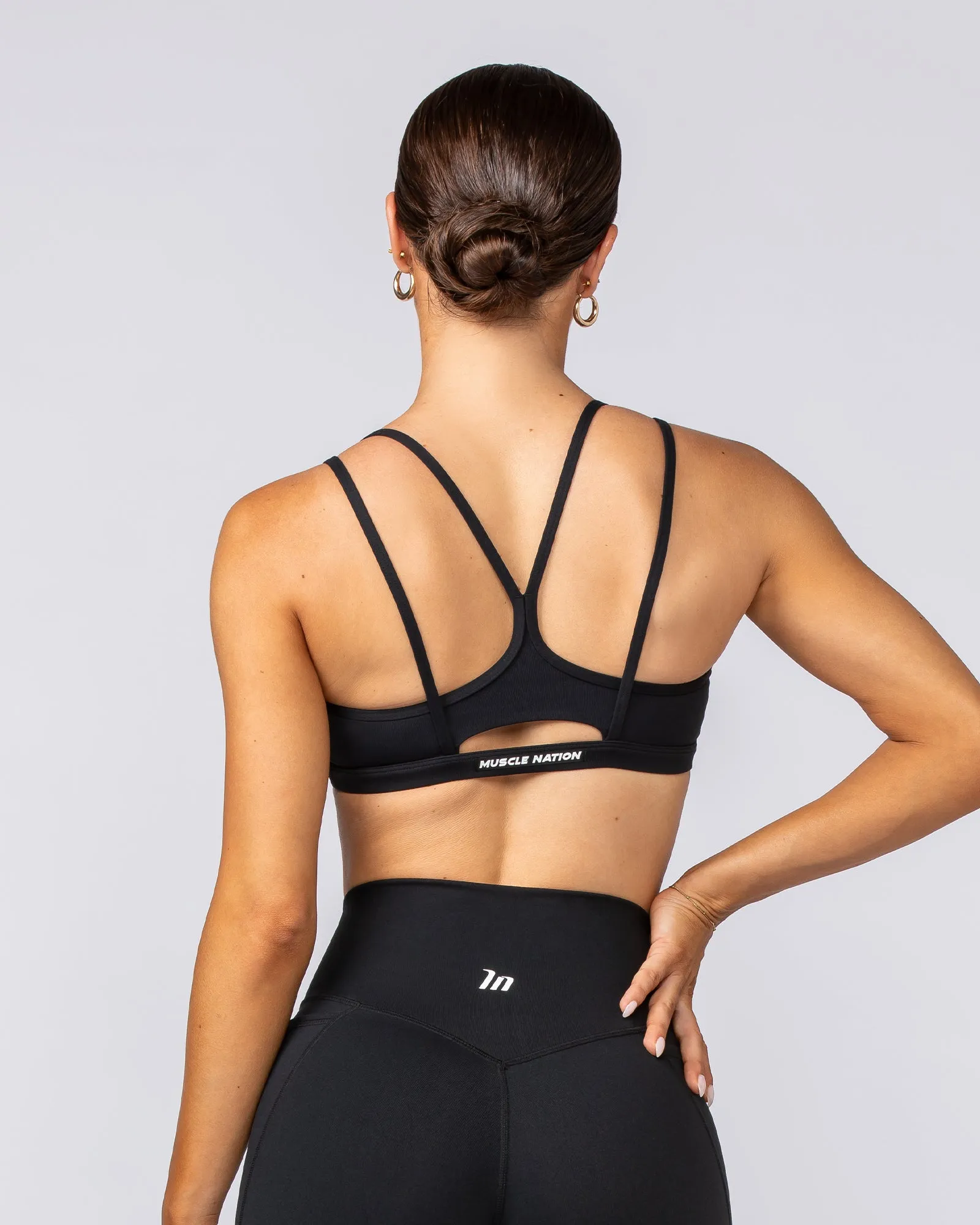 Pace It Bra - Black / Black sold by Muscle Nation product image thumbnail 4