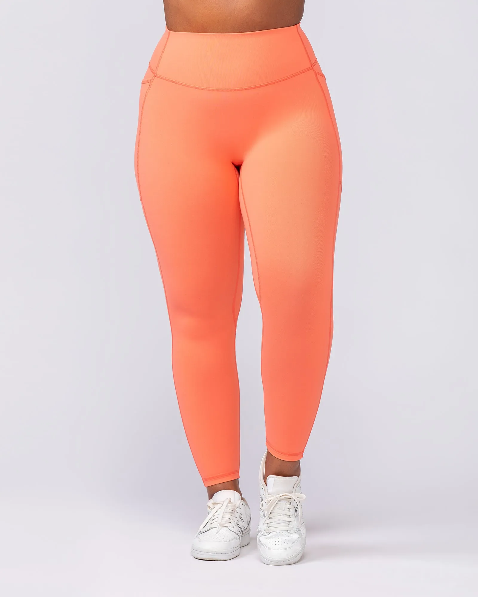 Agility Pocket Ankle Length Leggings - Hot Coral sold by Muscle Nation product image thumbnail 3