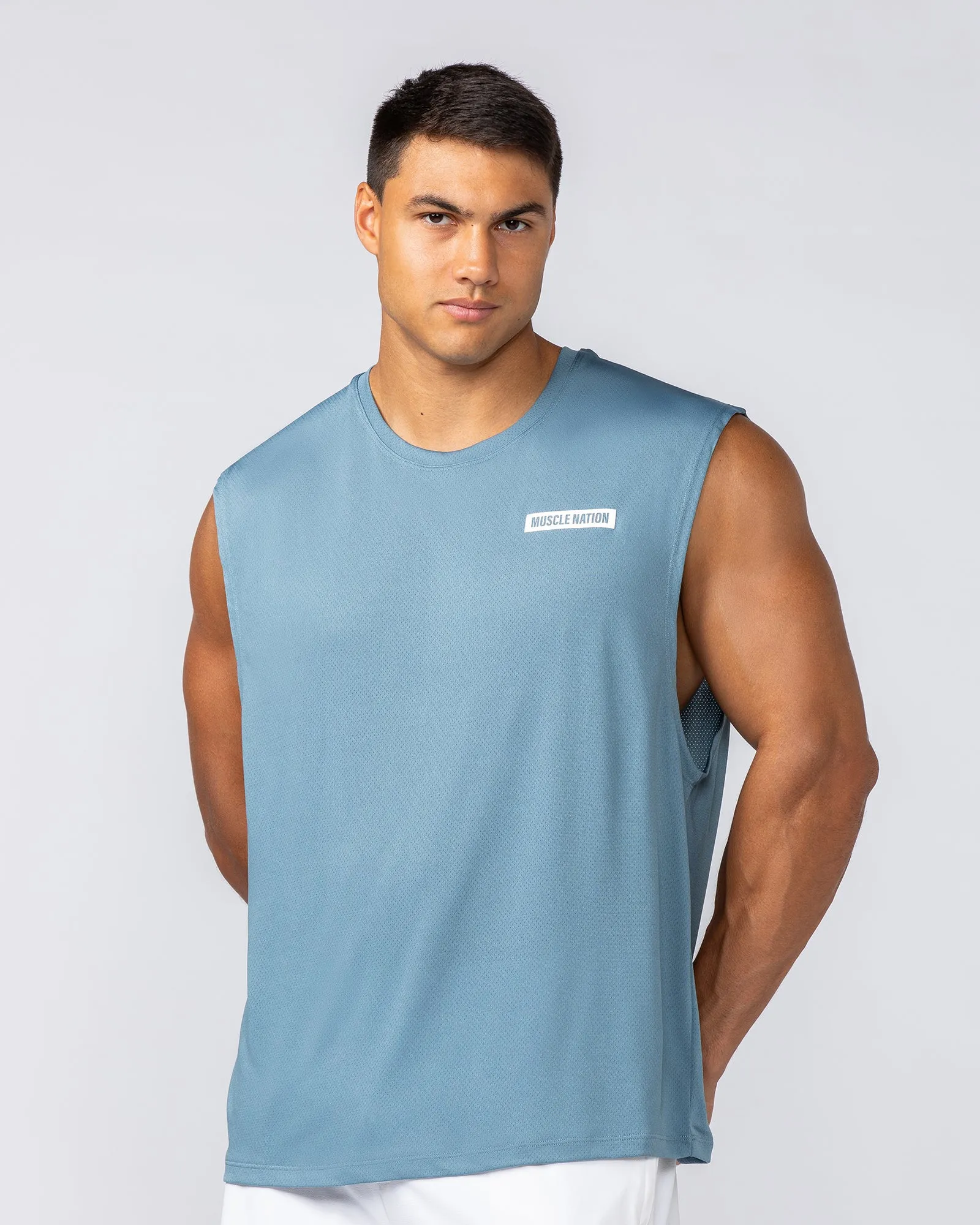 Relaxed Active Tank - Pale Thunder sold by Muscle Nation