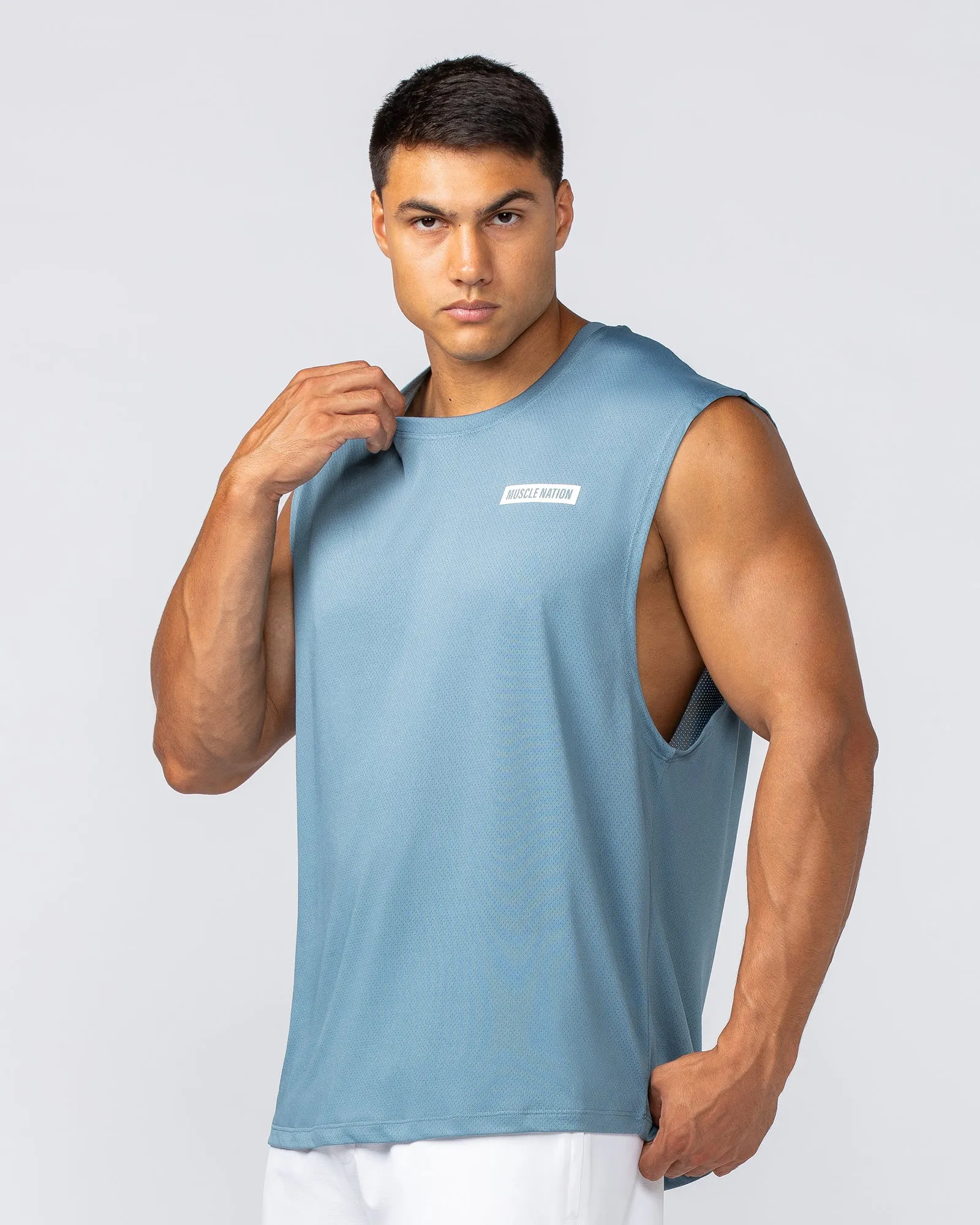 Relaxed Active Tank - Pale Thunder sold by Muscle Nation product image thumbnail 2
