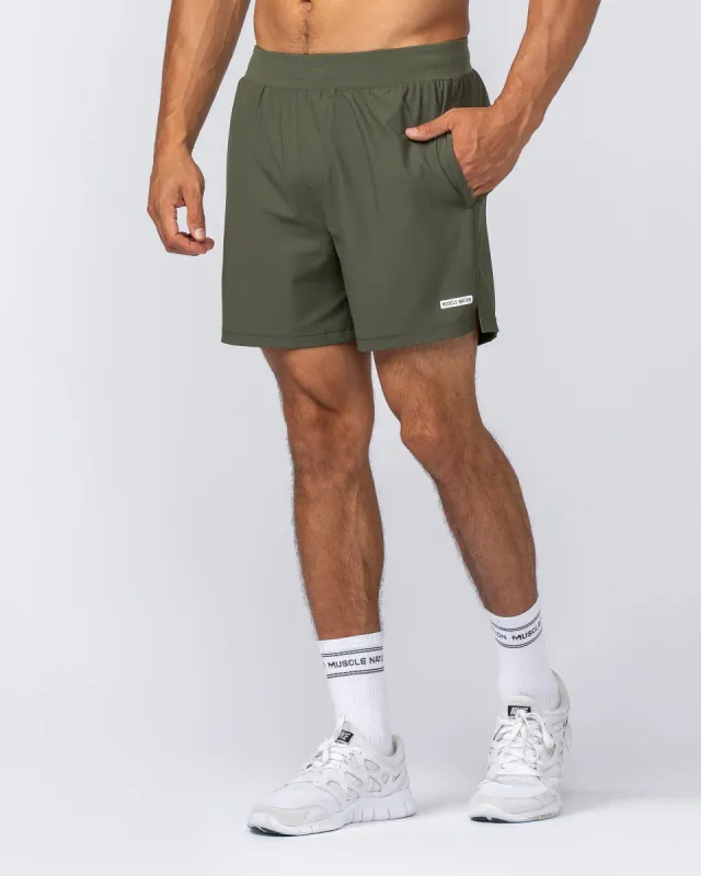 On Repeat Training 5" Shorts - Dark Khaki sold by Muscle Nation