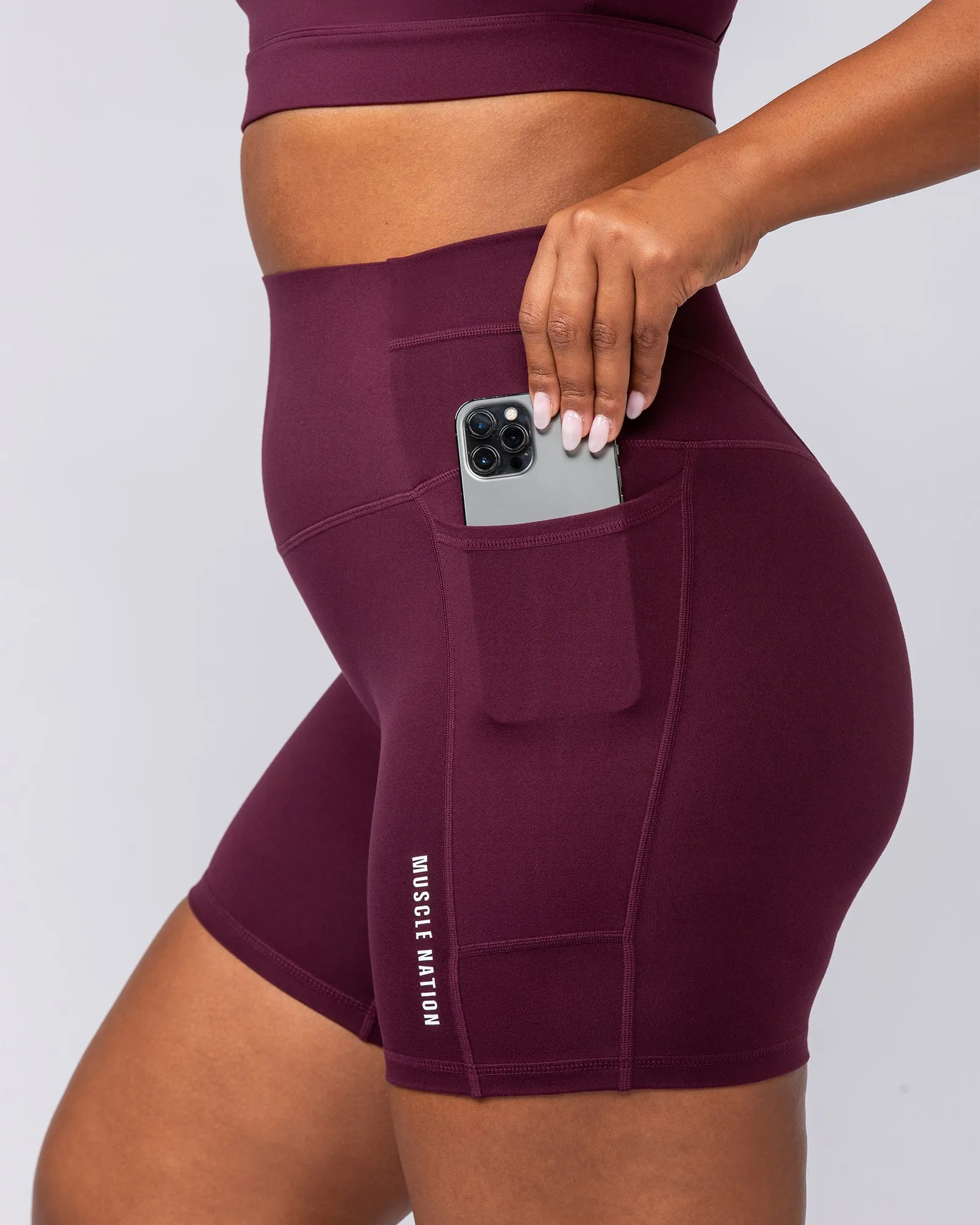 Unrivalled Everyday Pocket Bike Shorts - Sangria sold by Muscle Nation product image thumbnail 3