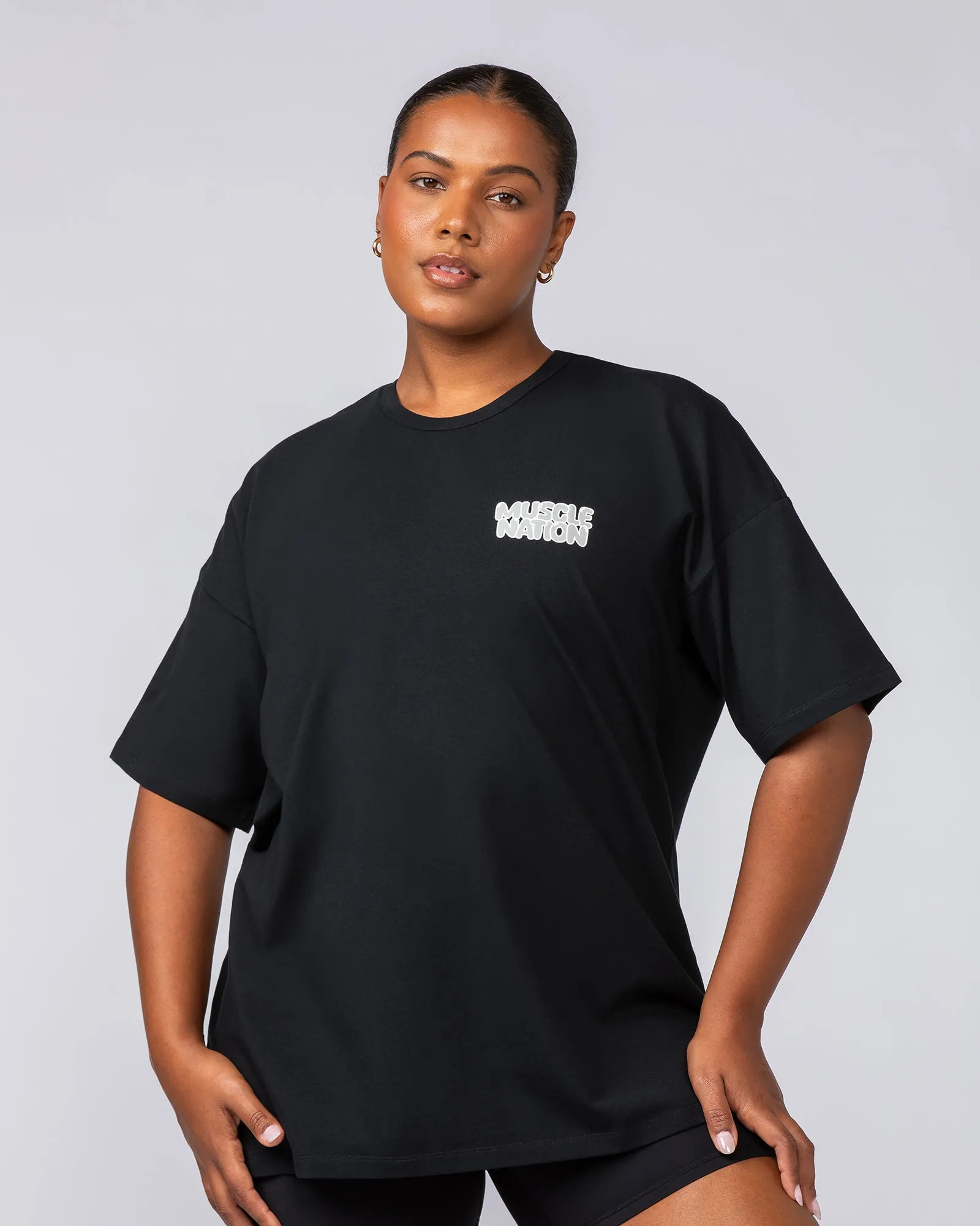 Lifting Club Oversized Tee - Black sold by Muscle Nation product image thumbnail 3