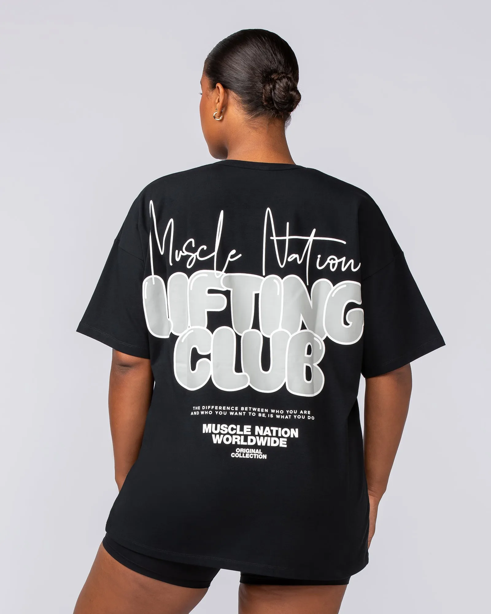 Lifting Club Oversized Tee - Black sold by Muscle Nation product image thumbnail 5