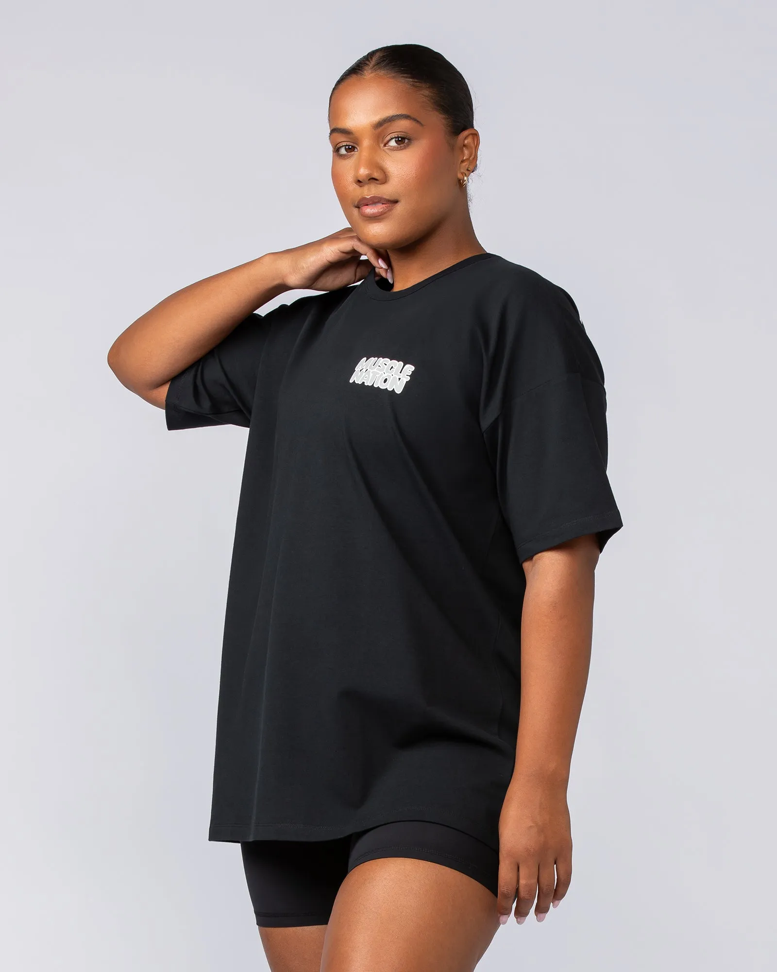 Lifting Club Oversized Tee - Black sold by Muscle Nation product image thumbnail 4