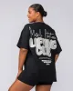 Lifting Club Oversized Tee - Black sold by Muscle Nation