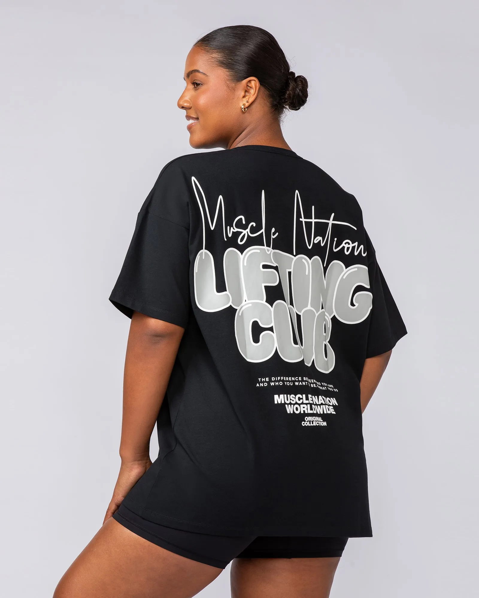 Lifting Club Oversized Tee - Black sold by Muscle Nation product image thumbnail 2