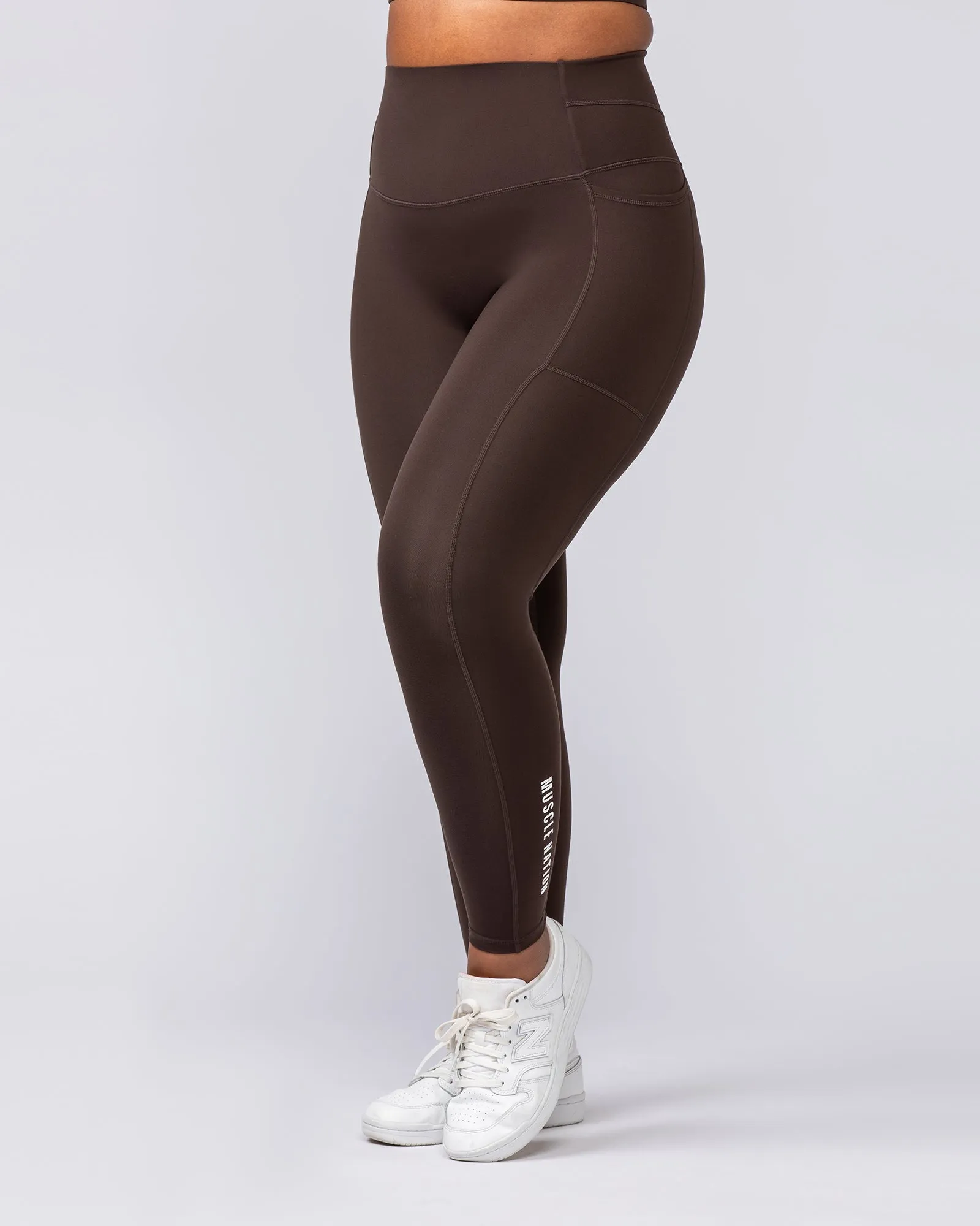 Unrivalled Everyday Pocket Ankle Leggings - Cocoa sold by Muscle Nation product image thumbnail 4