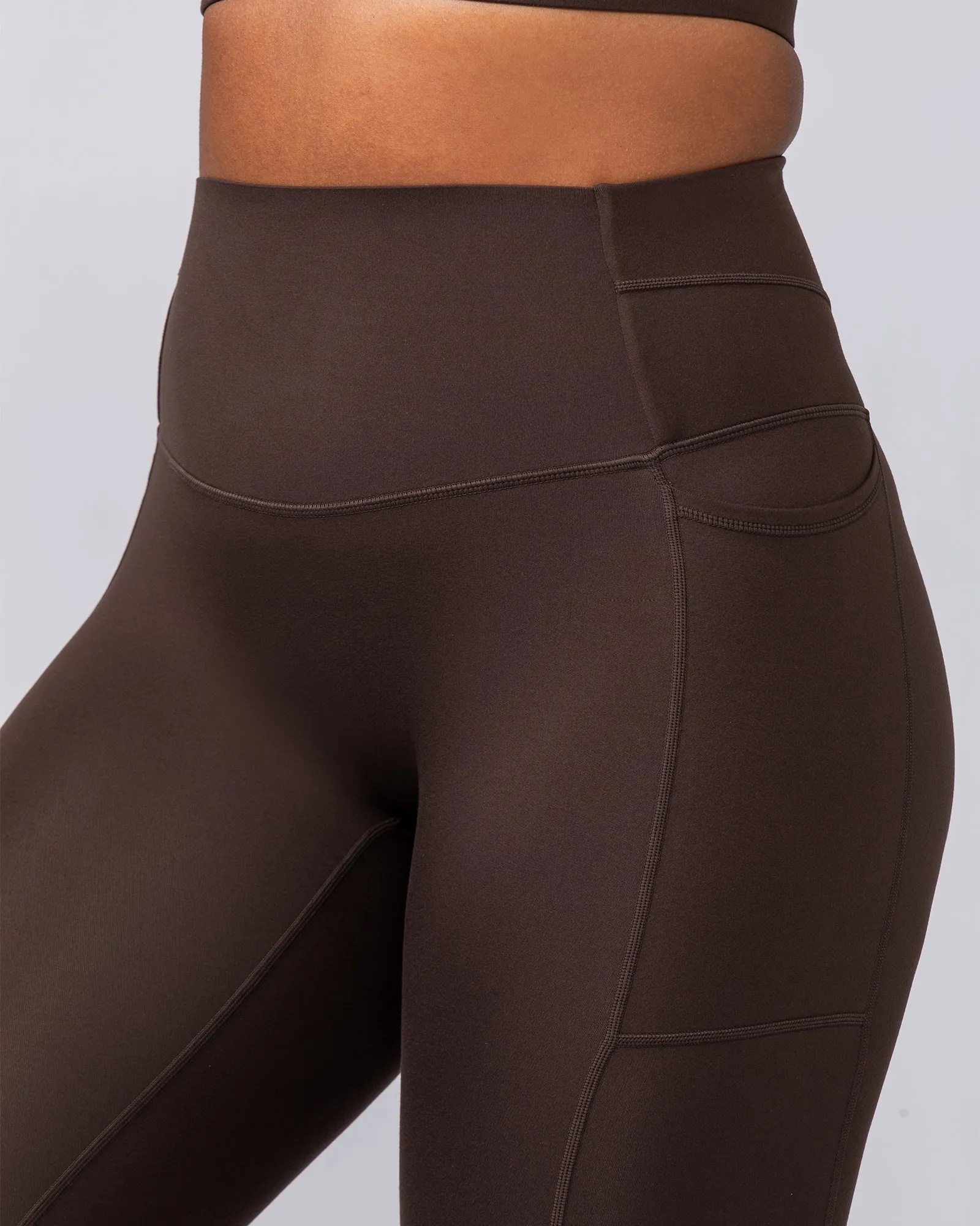 Unrivalled Everyday Pocket Ankle Leggings - Cocoa sold by Muscle Nation product image thumbnail 2