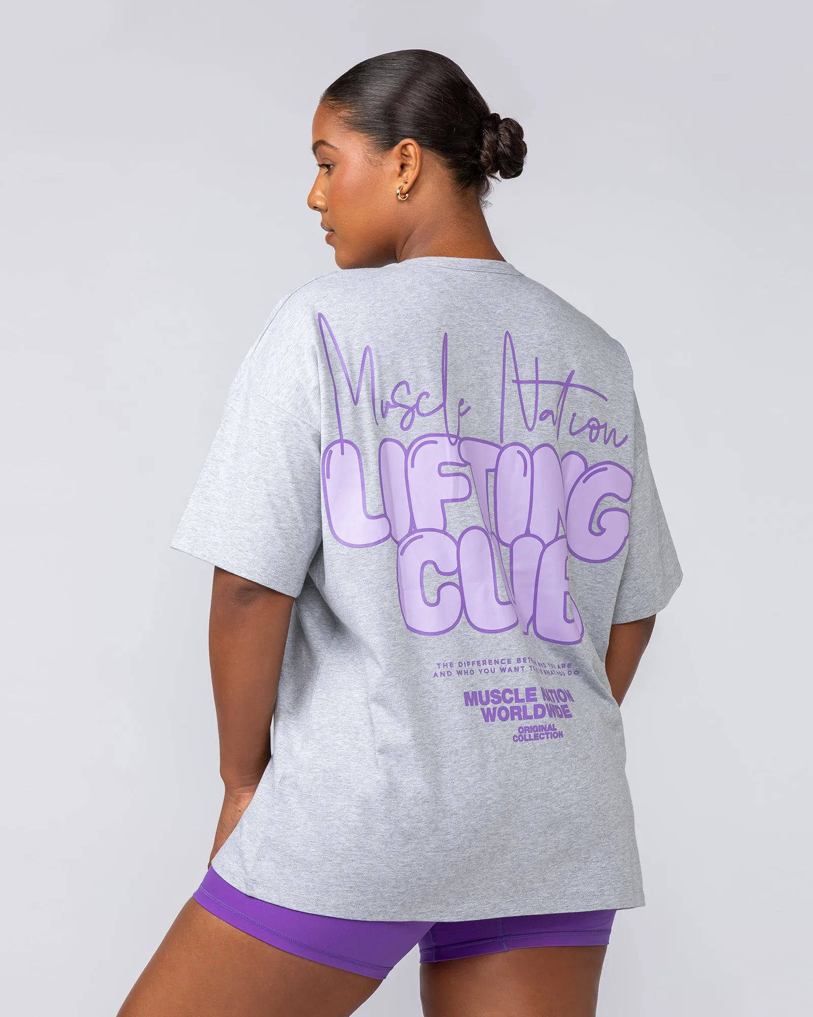 Lifting Club Oversized Tee - Grey Marl sold by Muscle Nation product image thumbnail 2