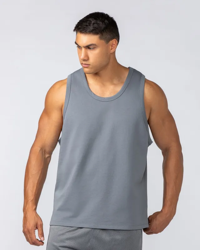 Lee Lem Loopback Tank -  Platinum Grey sold by Muscle Nation