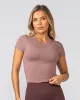 Essential Cropped Tee - Mocha Berry sold by Muscle Nation