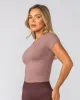 Essential Cropped Tee - Mocha Berry sold by Muscle Nation