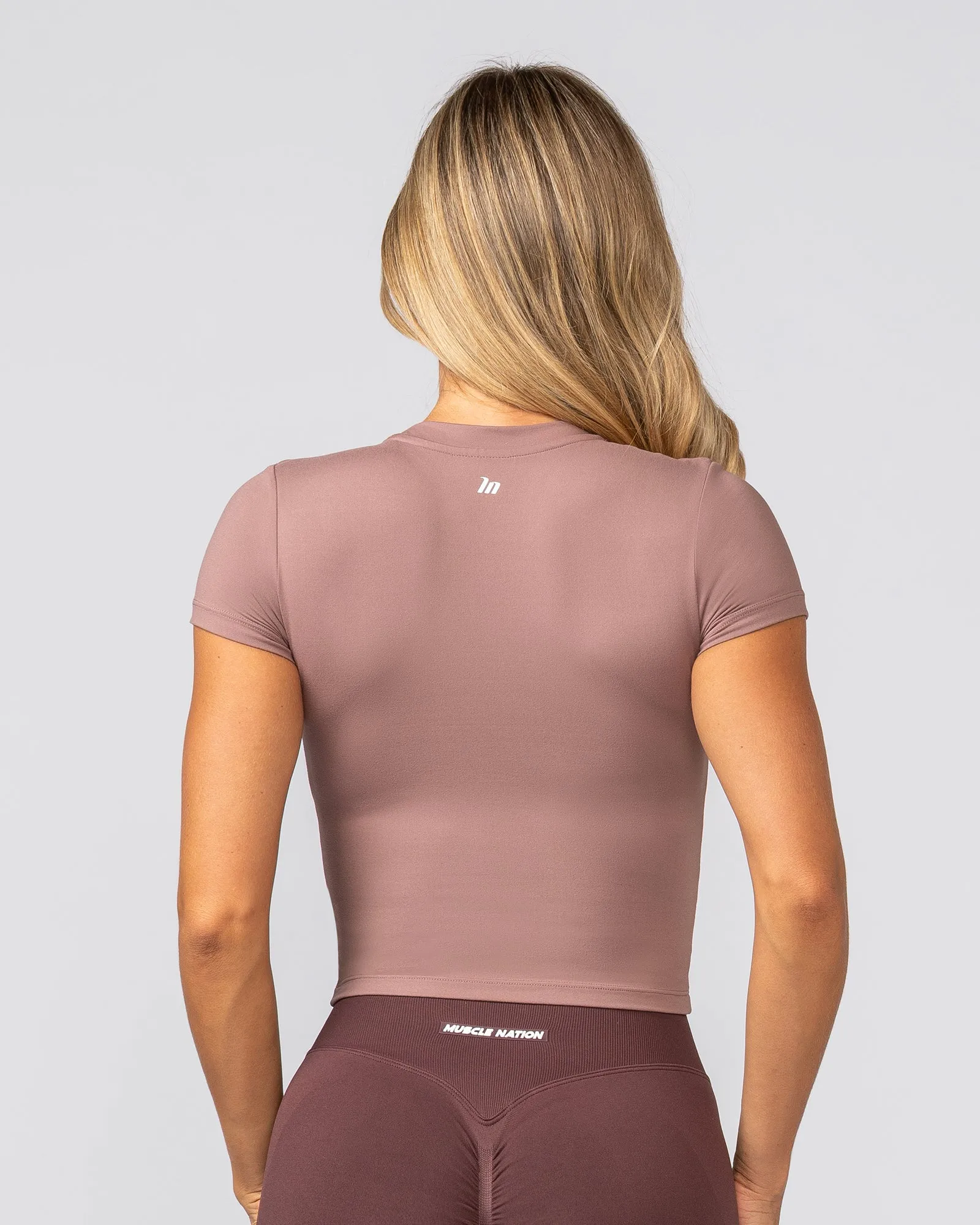 Essential Cropped Tee - Mocha Berry sold by Muscle Nation product image thumbnail 3