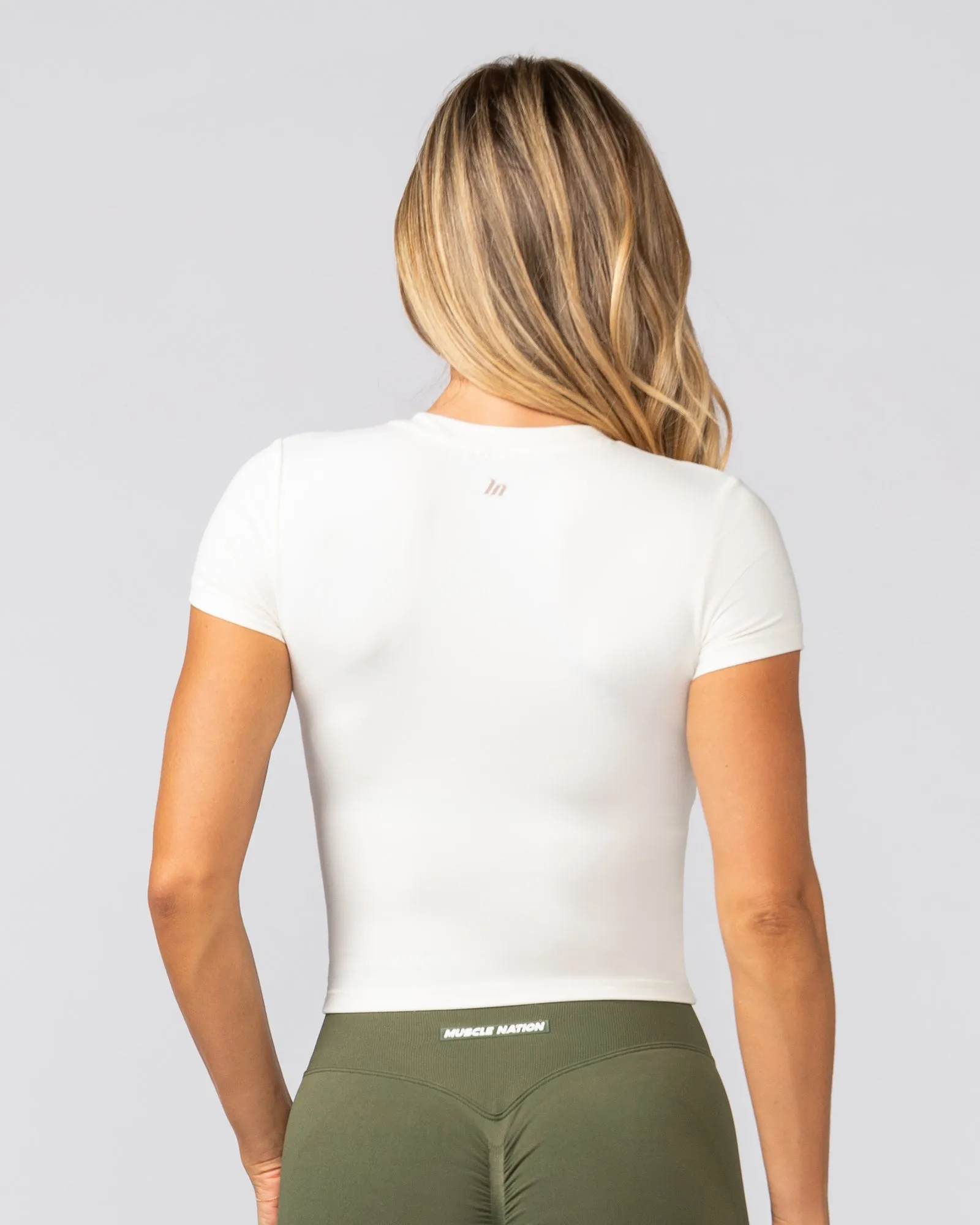 Essential Cropped Tee - Coconut sold by Muscle Nation product image thumbnail 4
