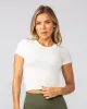 Essential Cropped Tee - Coconut sold by Muscle Nation