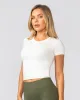 Essential Cropped Tee - Coconut sold by Muscle Nation