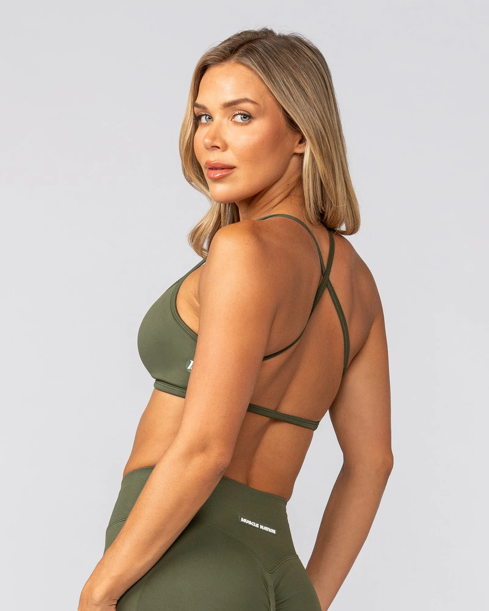 Sculpt Seamless Bralette - Dark Khaki sold by Muscle Nation product image thumbnail 3