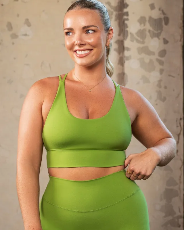 Dash Longline Bra - Kiwifruit sold by Muscle Nation