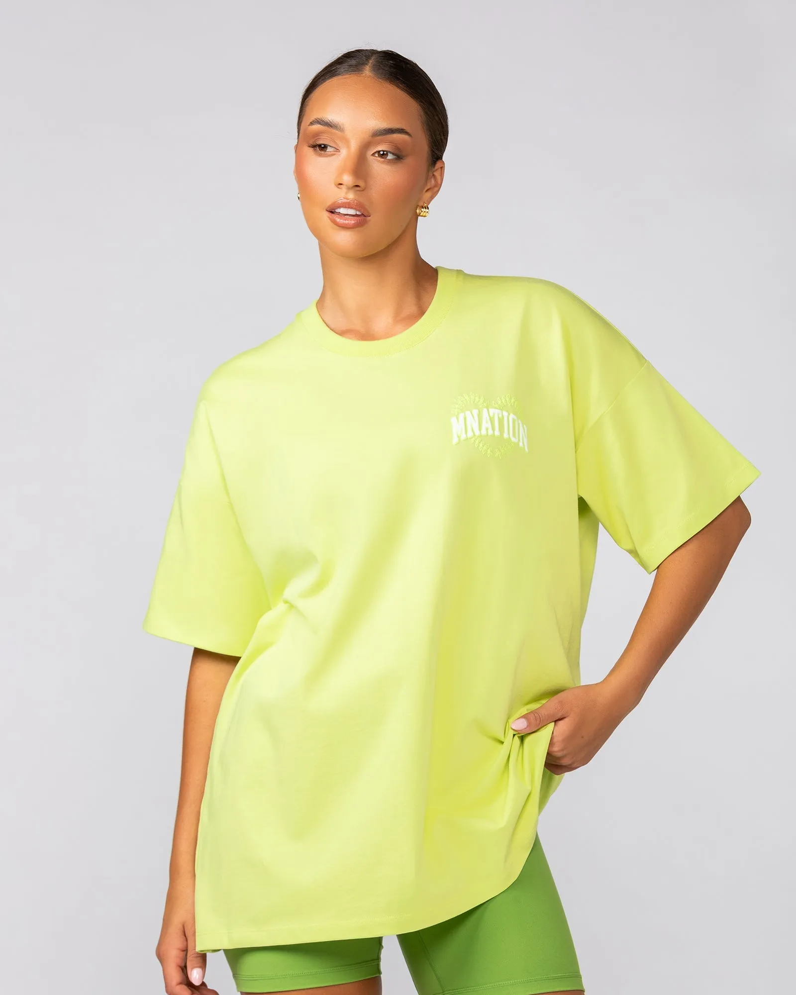 Lovers Oversized Tee - Limeade sold by Muscle Nation product image thumbnail 2