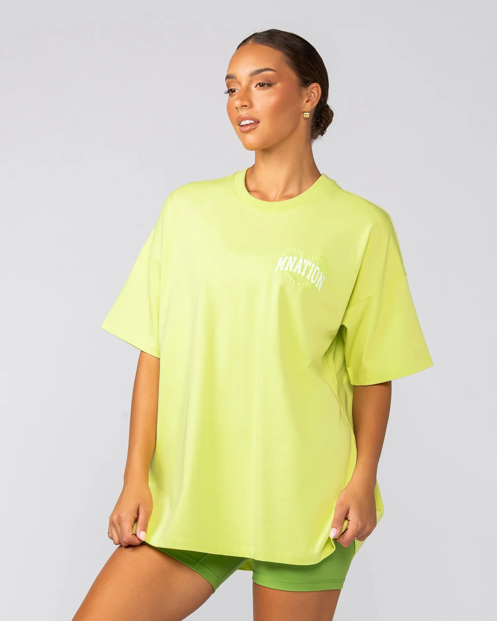Lovers Oversized Tee - Limeade sold by Muscle Nation product image thumbnail 4