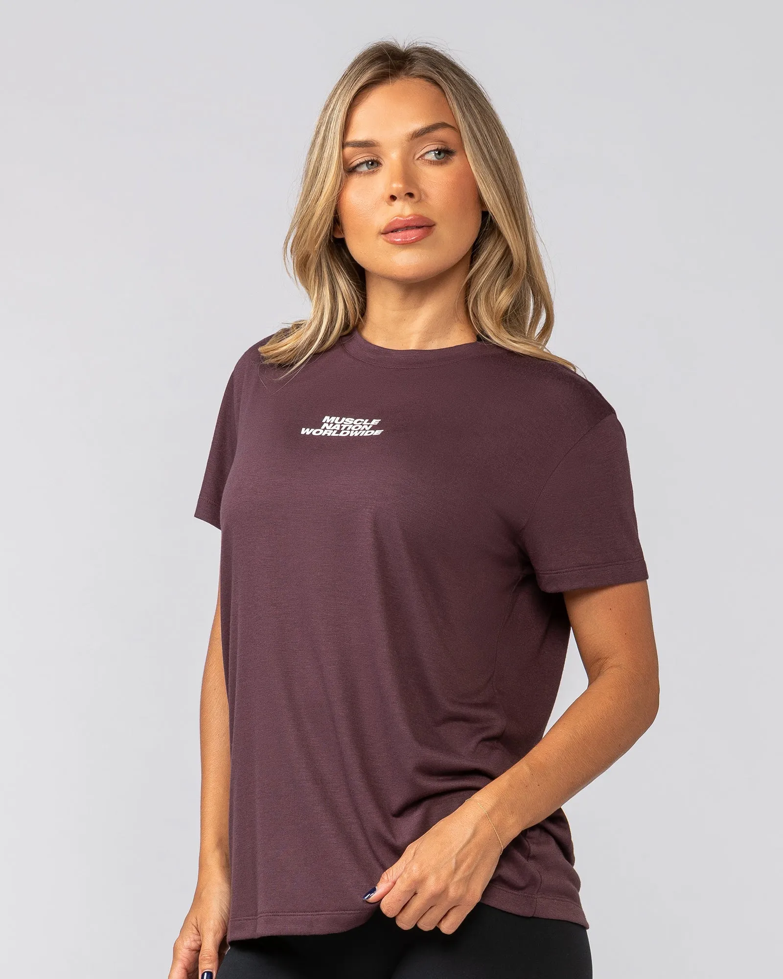Global Training Tee - Fig sold by Muscle Nation product image thumbnail 2