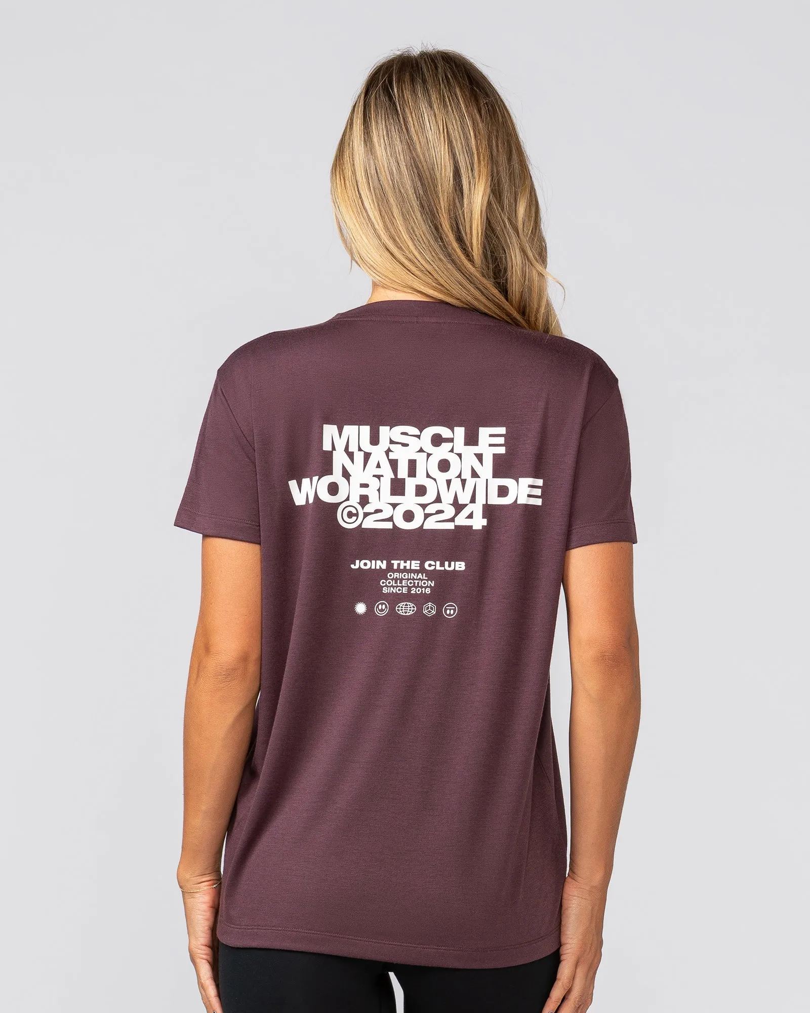 Global Training Tee - Fig sold by Muscle Nation product image thumbnail 4