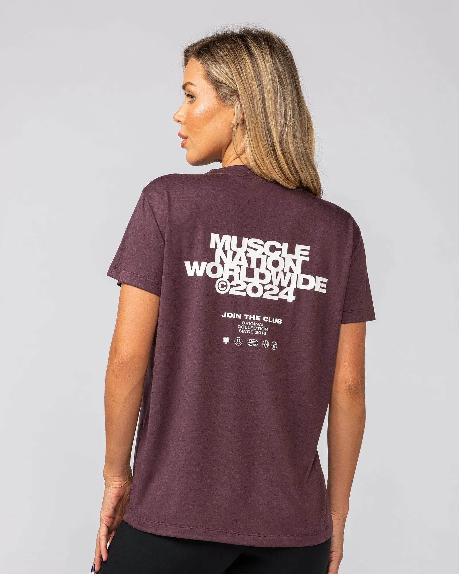 Global Training Tee - Fig sold by Muscle Nation product image thumbnail 3