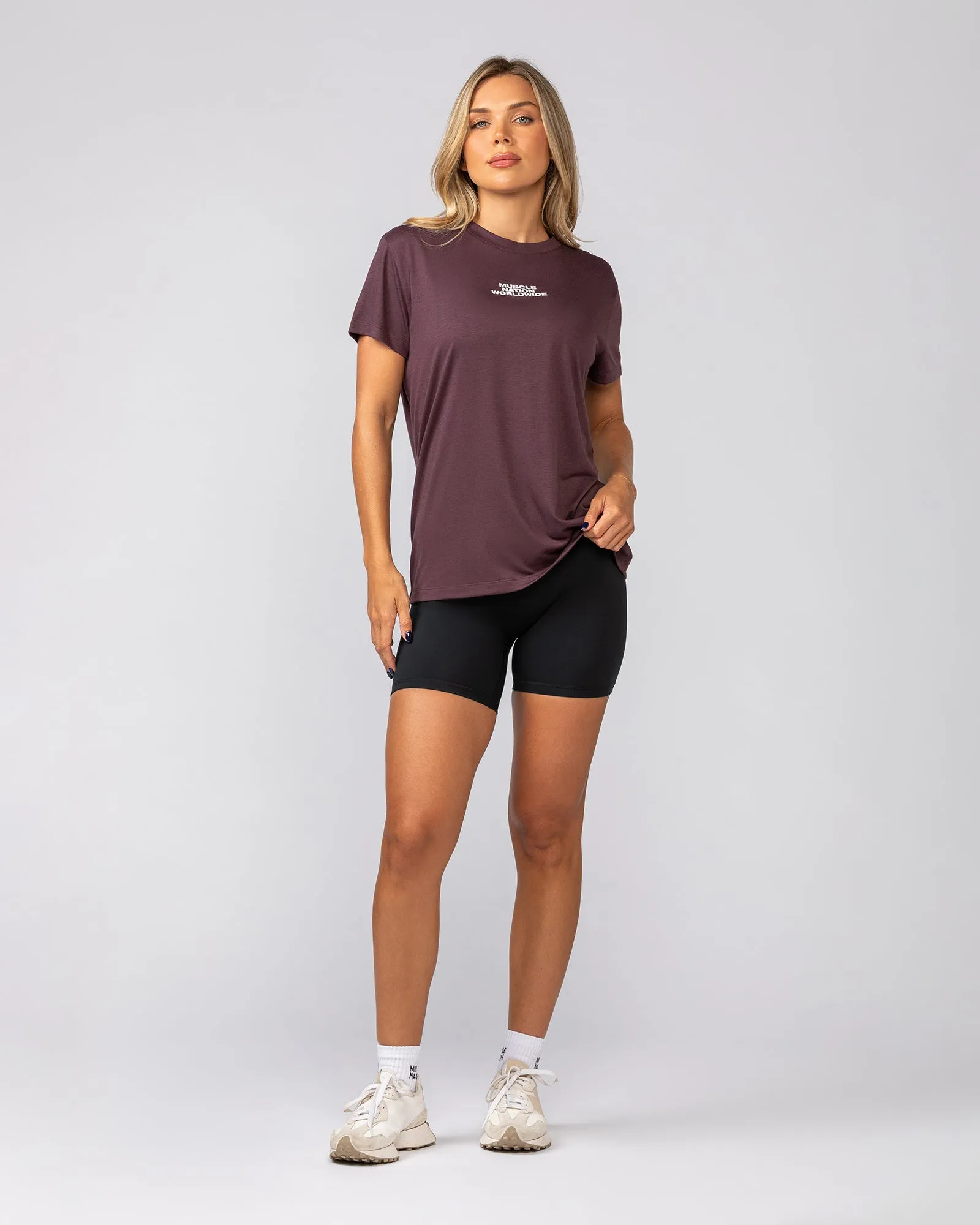 Global Training Tee - Fig sold by Muscle Nation product image thumbnail 5