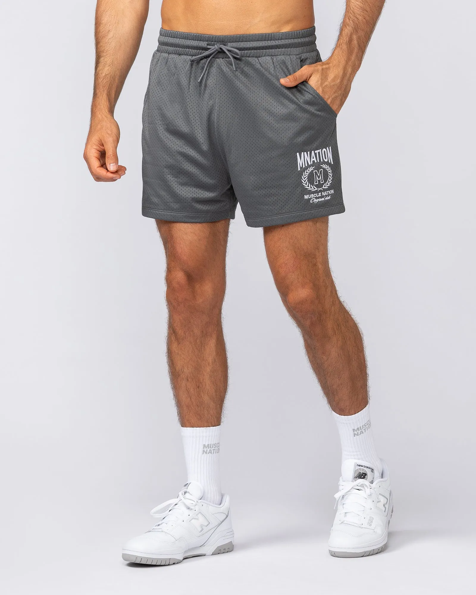 Heritage Crest Lay Up 3.5" Shorts - Tornado sold by Muscle Nation