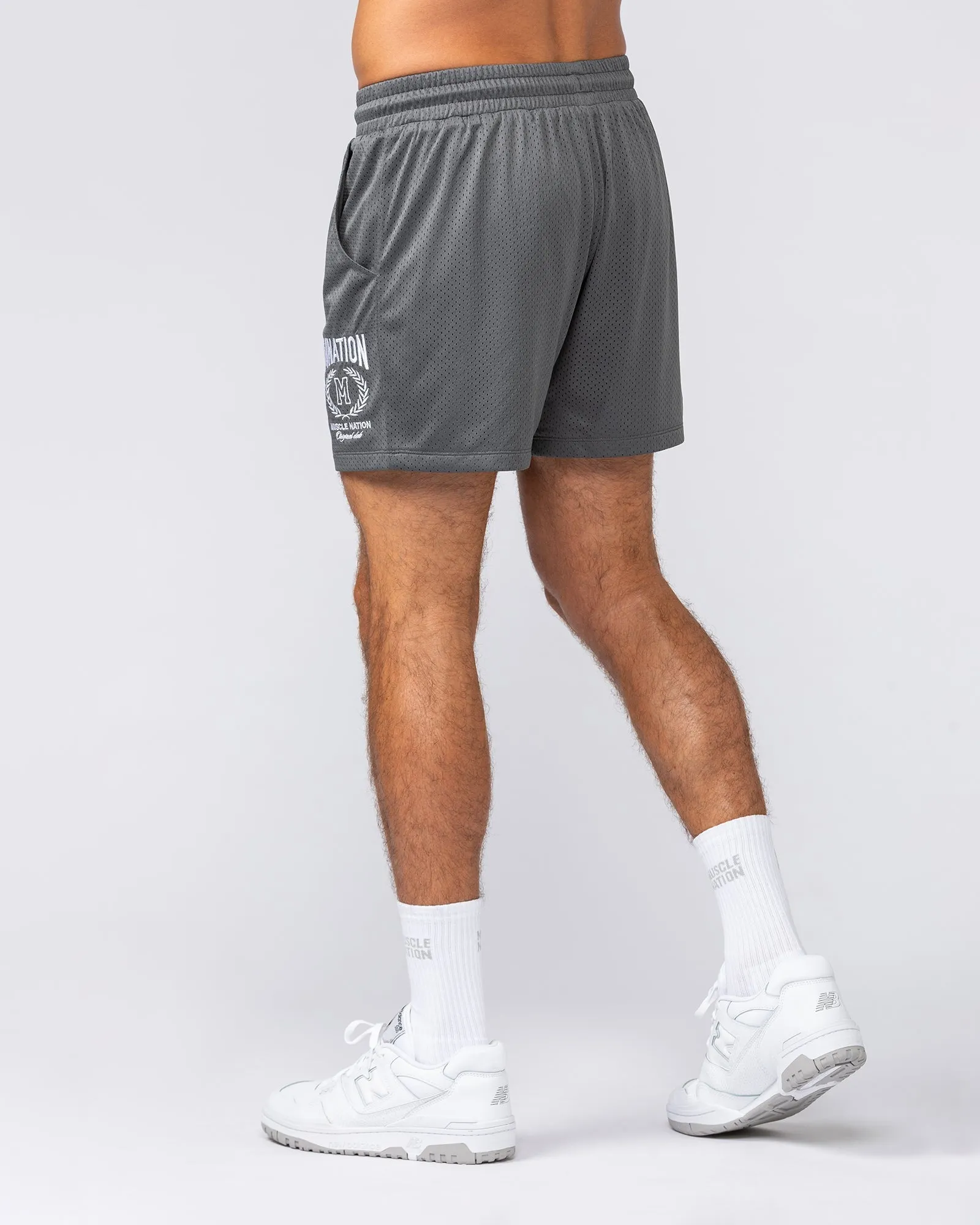 Heritage Crest Lay Up 3.5" Shorts - Tornado sold by Muscle Nation product image thumbnail 4