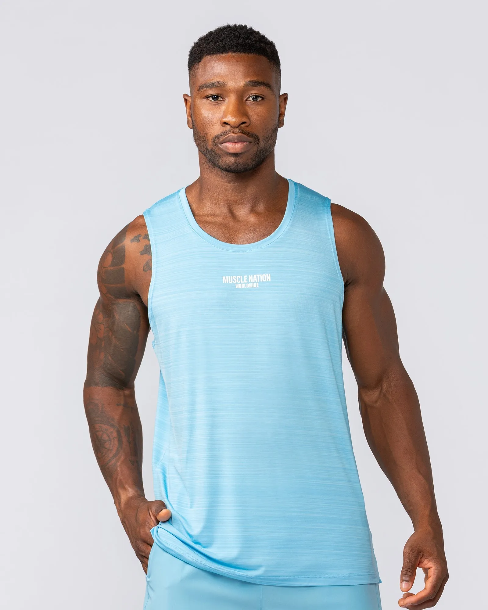 Worldwide Active Tank - Light Blue sold by Muscle Nation