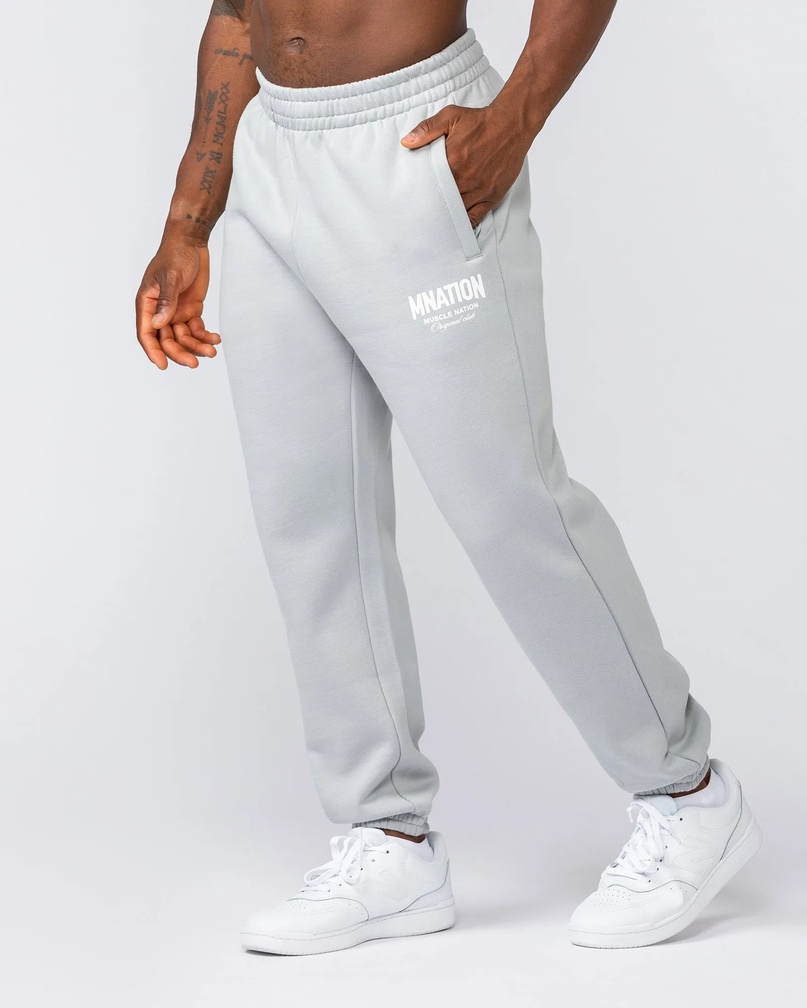 Heritage Trackies - Light Grey sold by Muscle Nation