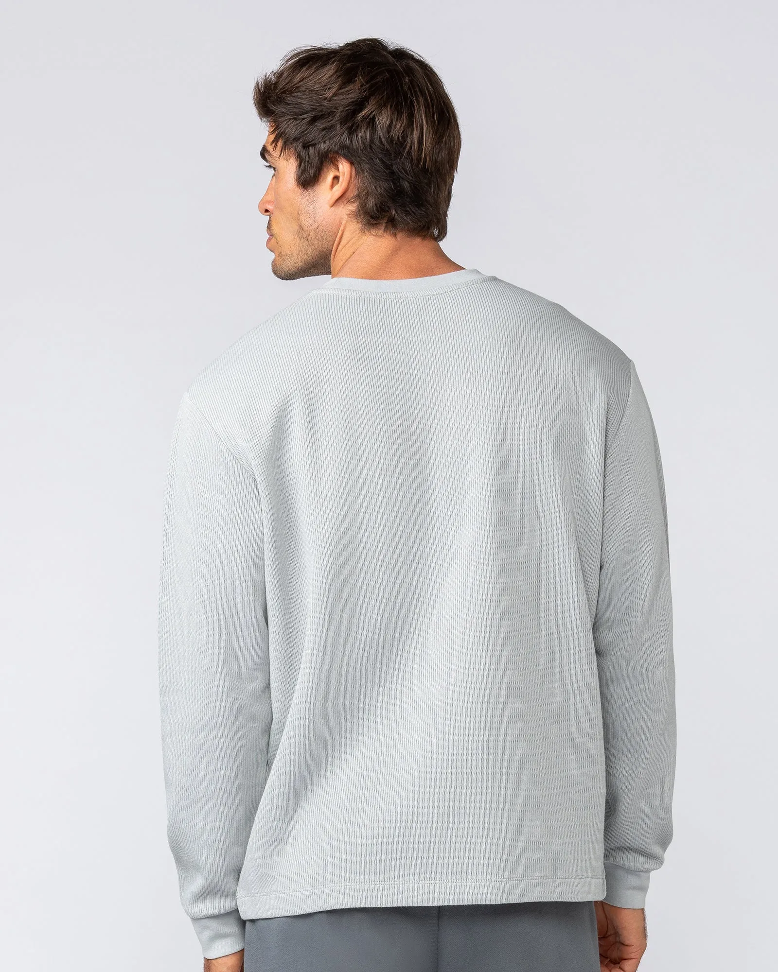 Rib Long Sleeve Tee - Light Grey sold by Muscle Nation product image thumbnail 5