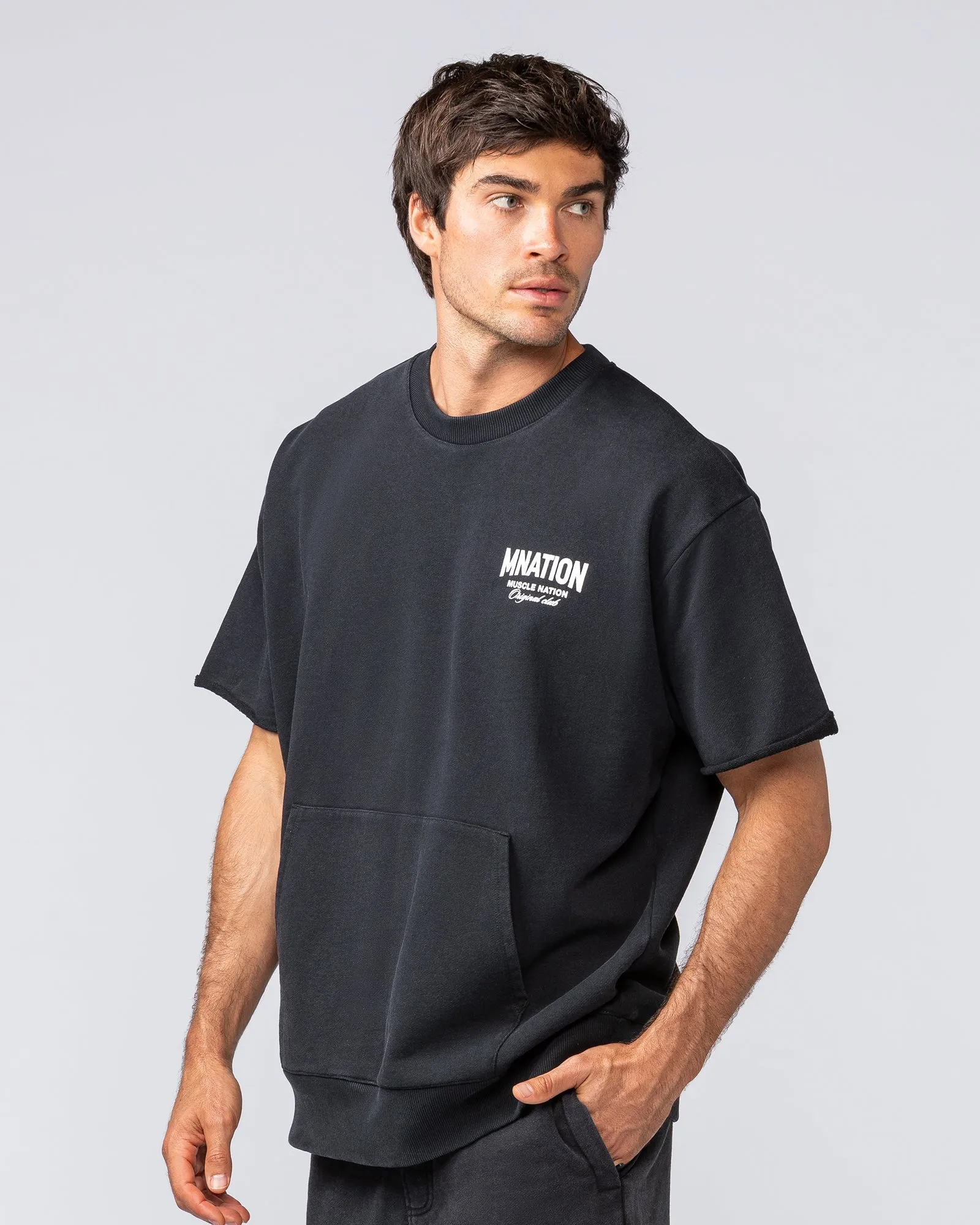 Heritage Loopback Oversized Tee - Washed Black sold by Muscle Nation product image thumbnail 2