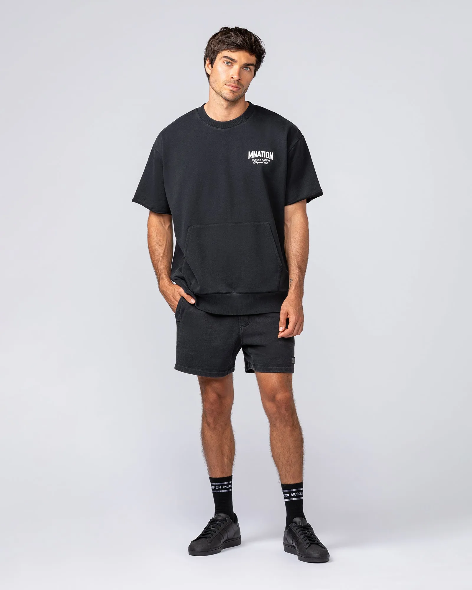 Heritage Loopback Oversized Tee - Washed Black sold by Muscle Nation product image thumbnail 5