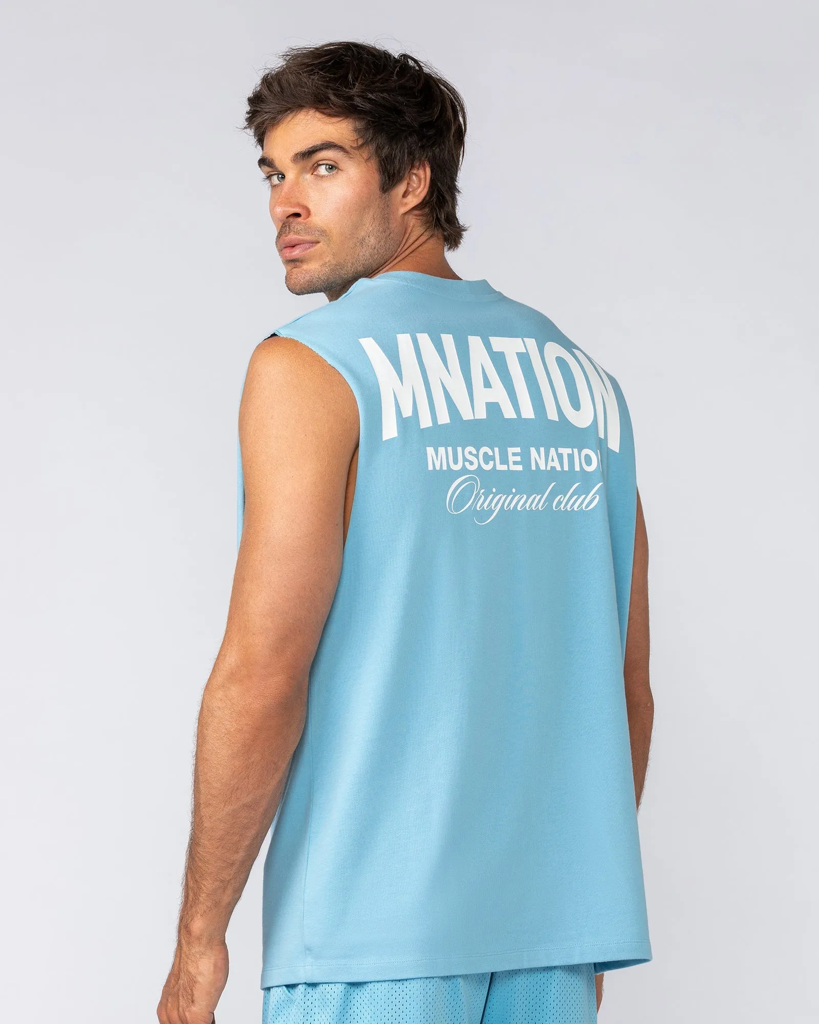 Heritage Muscle Tank - Light Blue sold by Muscle Nation product image thumbnail 3