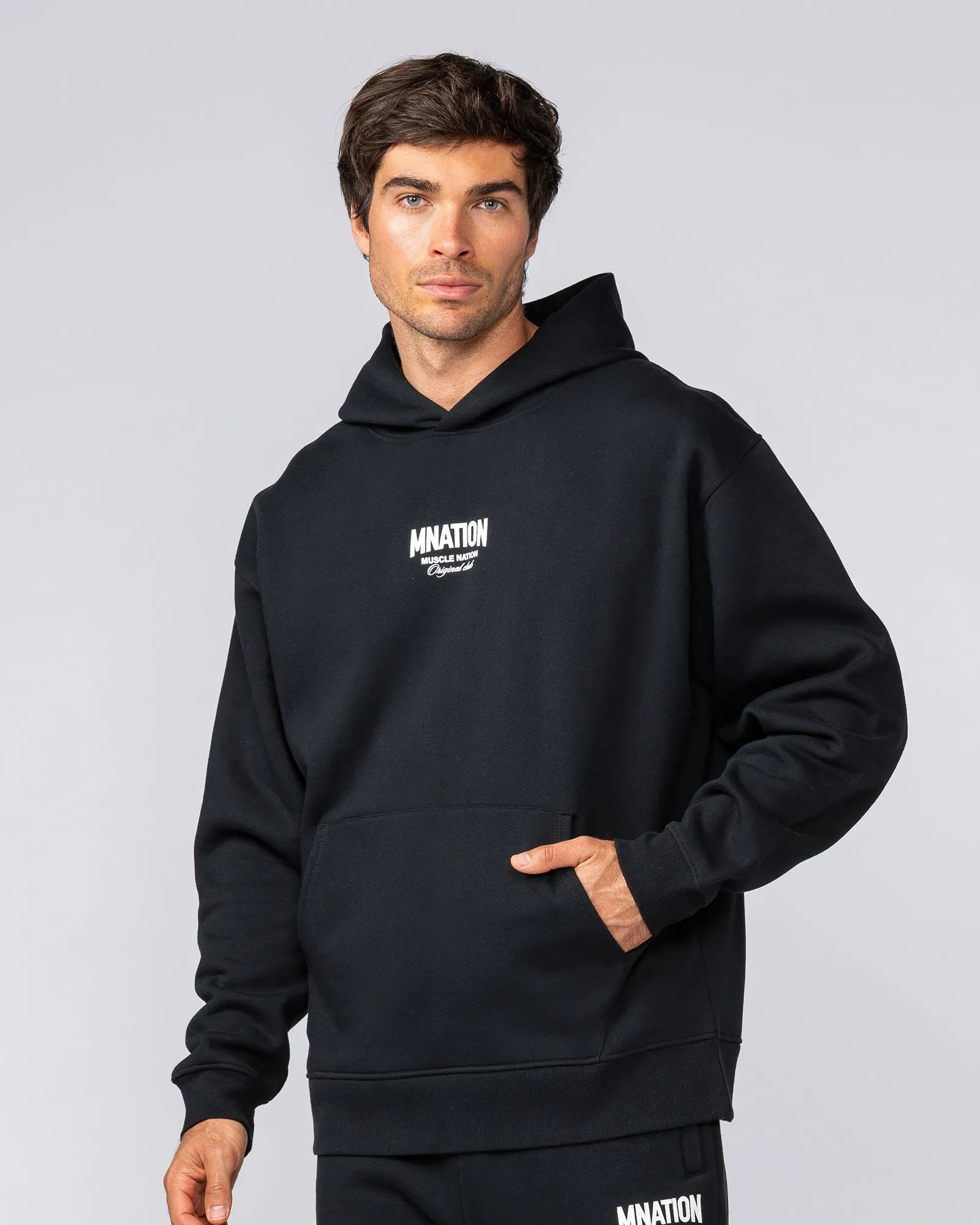 Heritage Oversized Hoodie - Black sold by Muscle Nation product image thumbnail 2