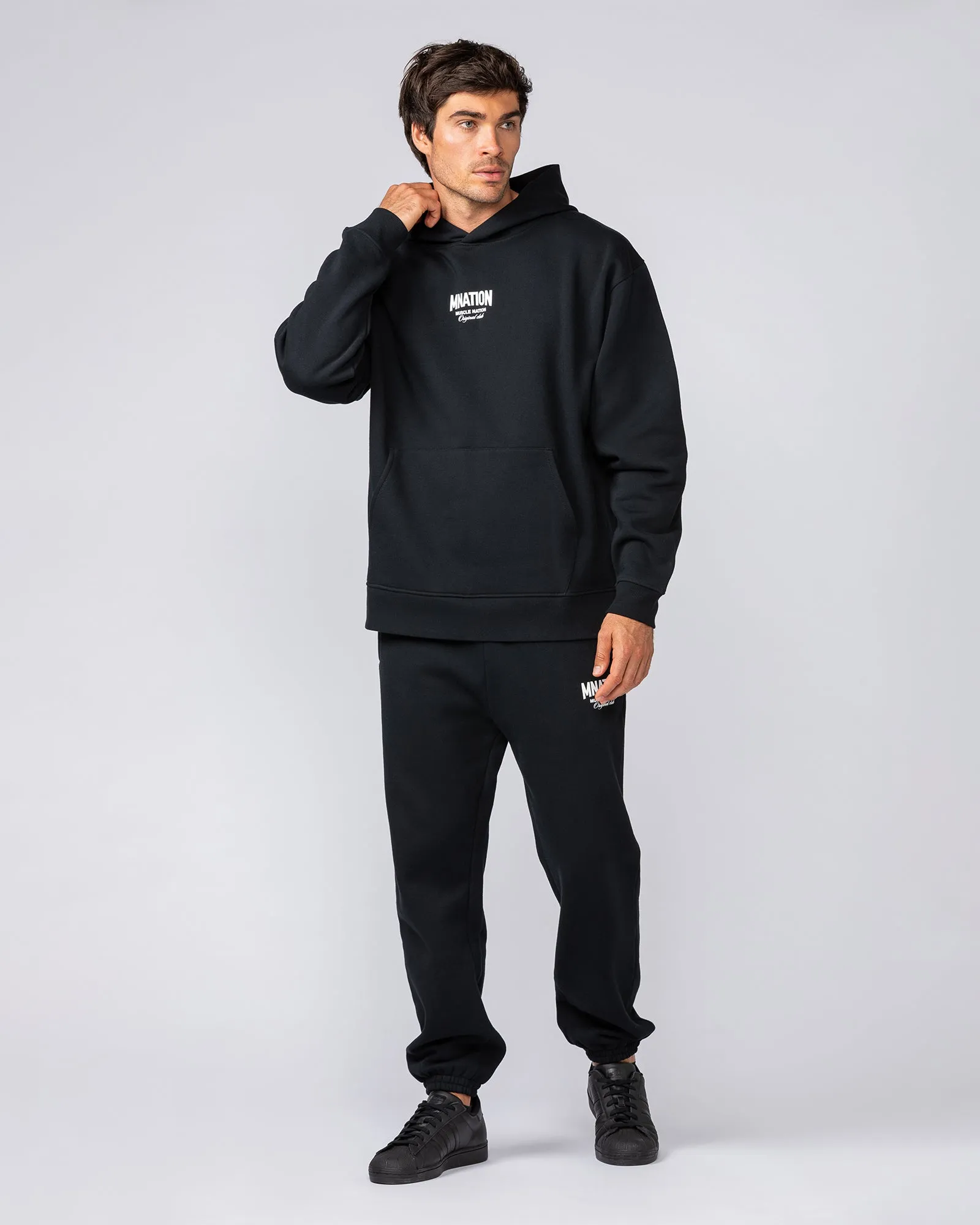 Heritage Oversized Hoodie - Black sold by Muscle Nation product image thumbnail 5