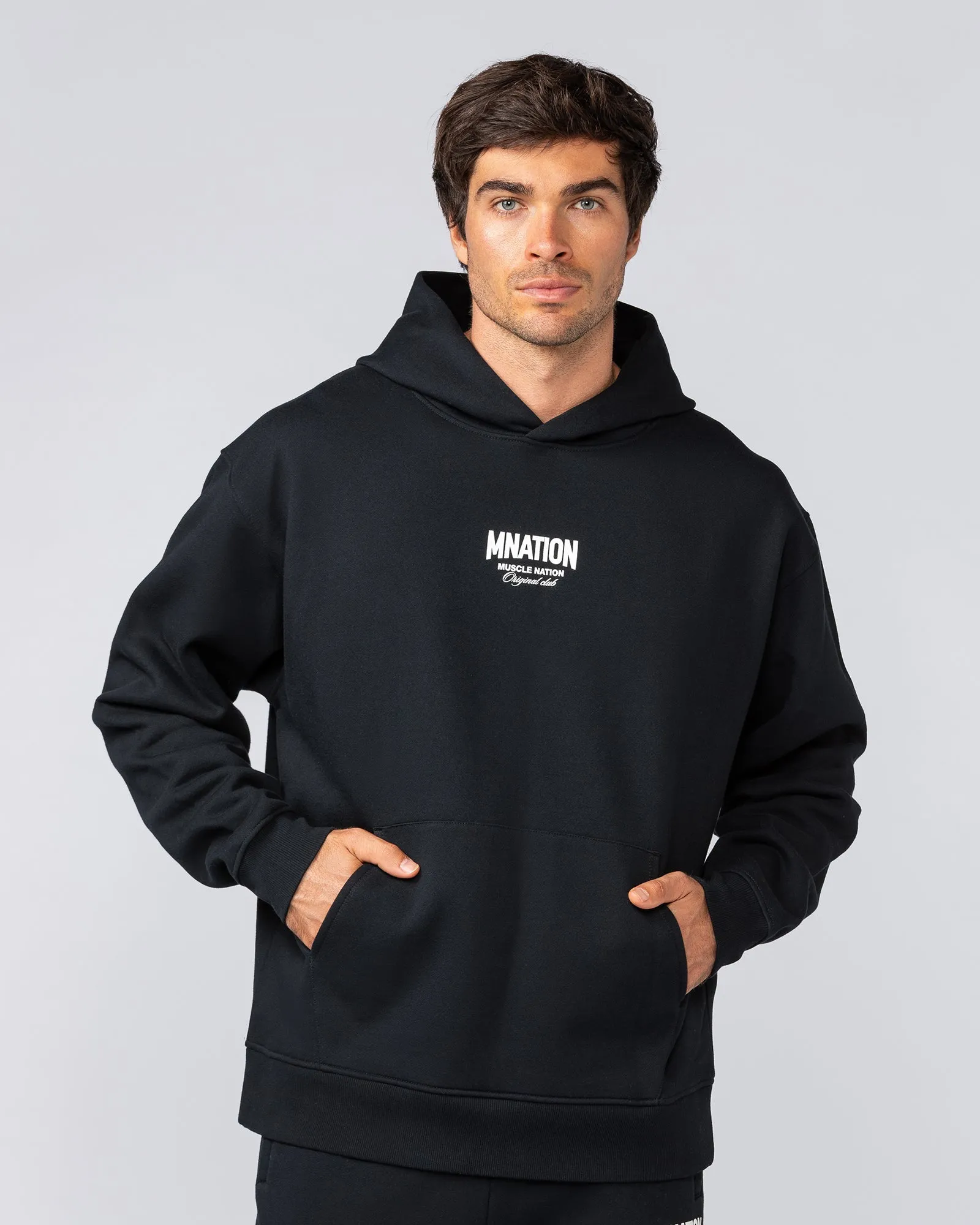 Heritage Oversized Hoodie - Black sold by Muscle Nation