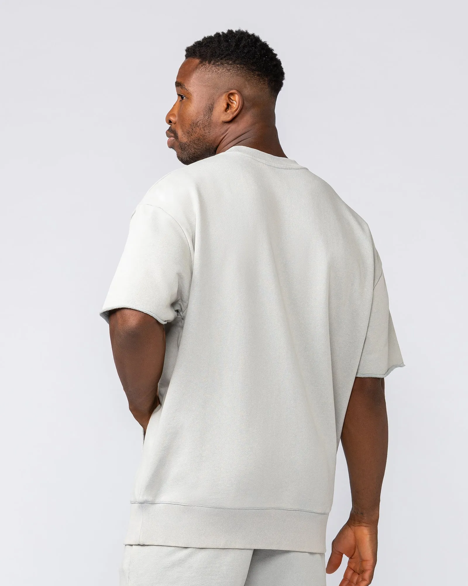 Heritage Loopback Oversized Tee - Washed Light Grey sold by Muscle Nation product image thumbnail 3