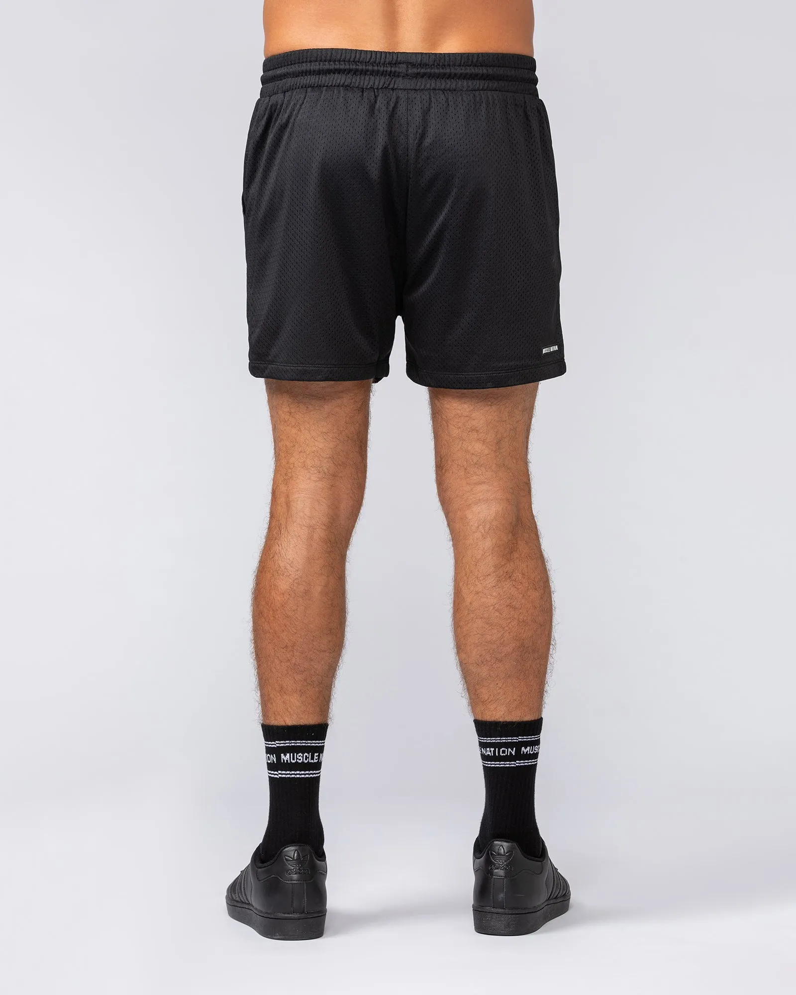 Heritage Crest Lay Up 3.5" Shorts - Black sold by Muscle Nation product image thumbnail 4