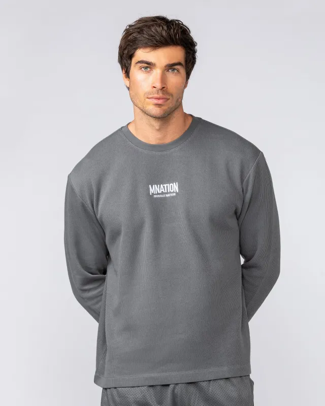 Rib Long Sleeve Tee - Tornado sold by Muscle Nation