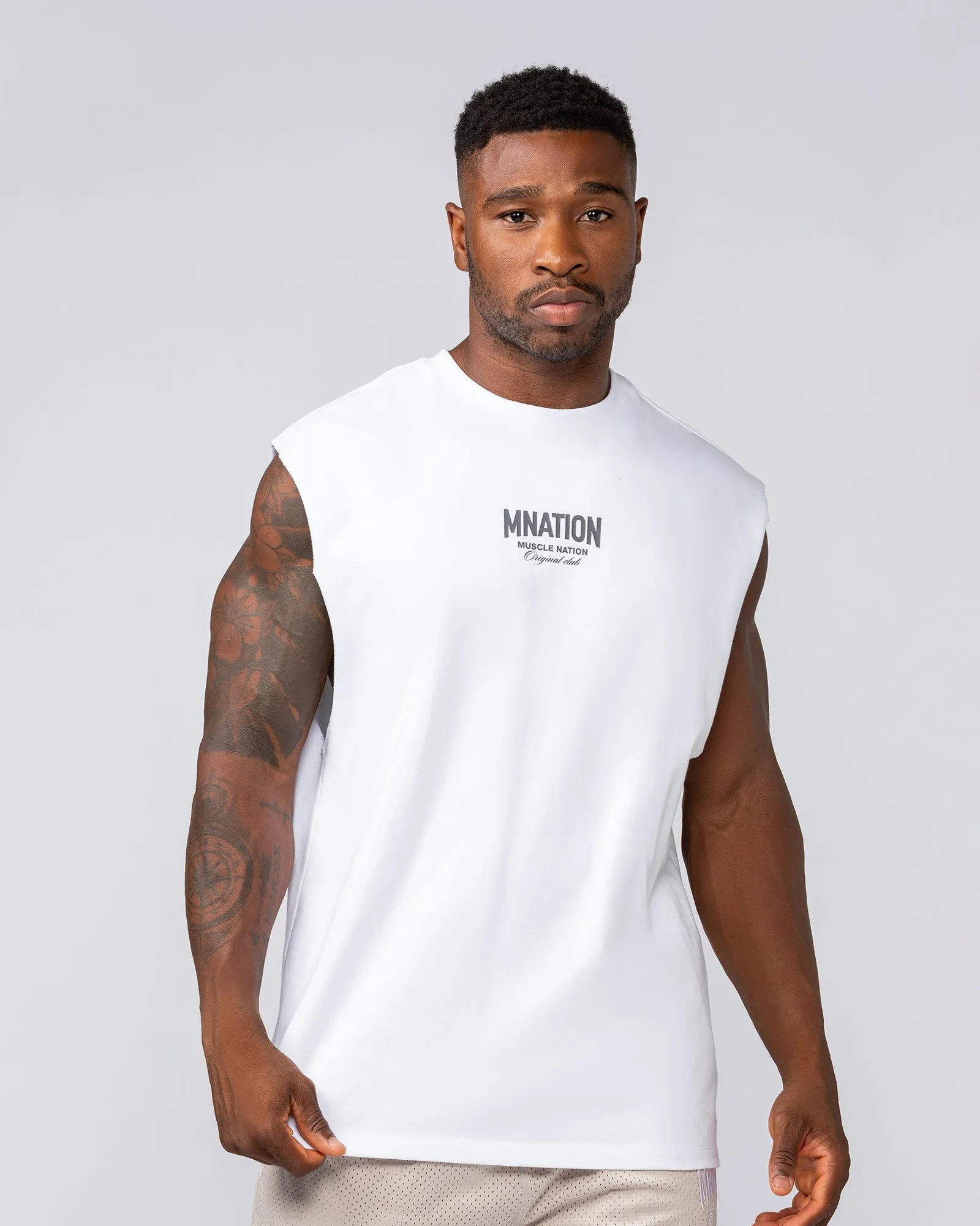 Heritage Muscle Tank - White sold by Muscle Nation product image thumbnail 2