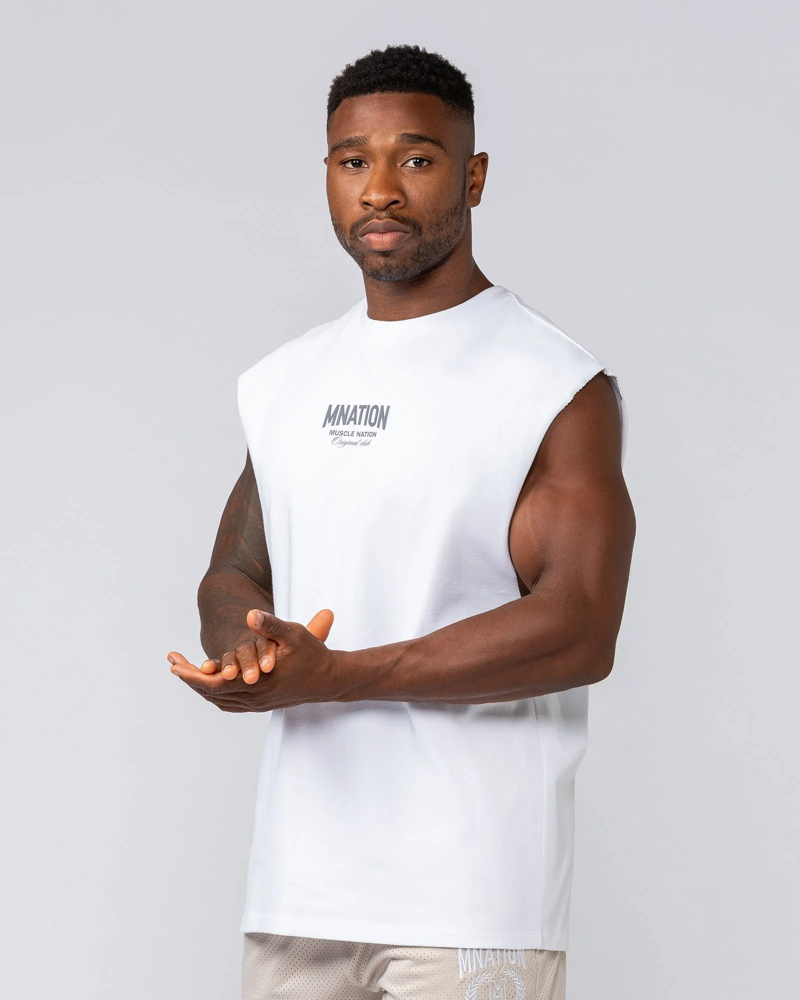Heritage Muscle Tank - White sold by Muscle Nation product image thumbnail 3