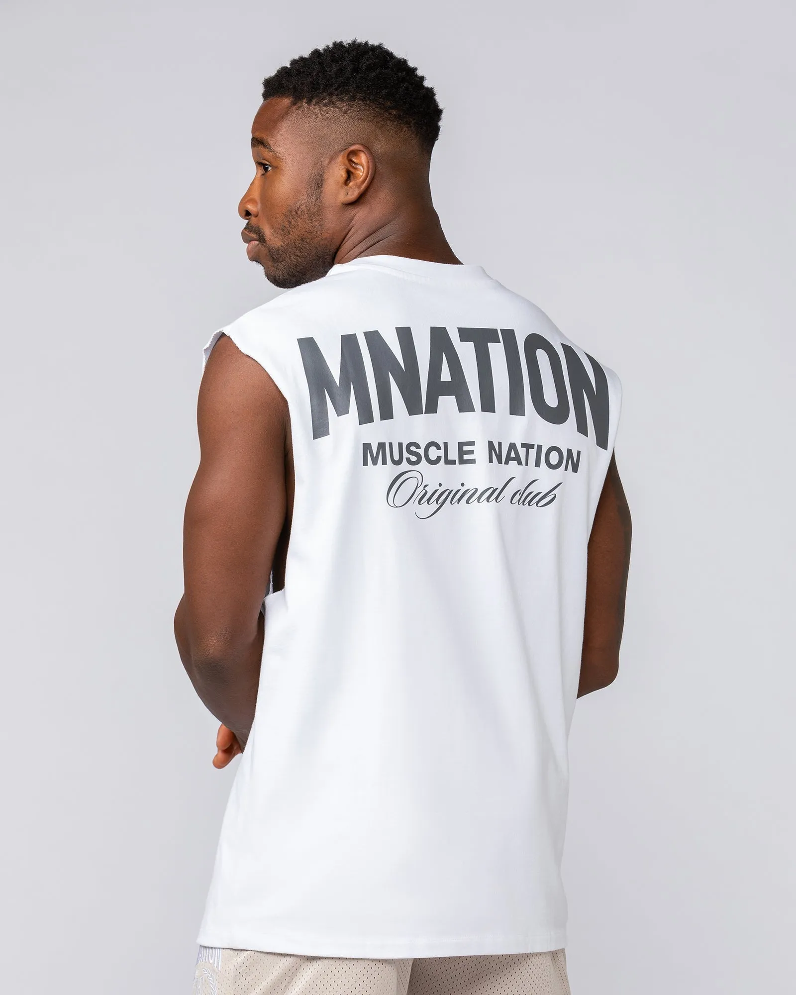 Heritage Muscle Tank - White sold by Muscle Nation